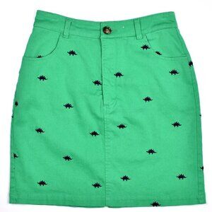 Modcloth Embroidered Dinosaur Dino Skirt XS